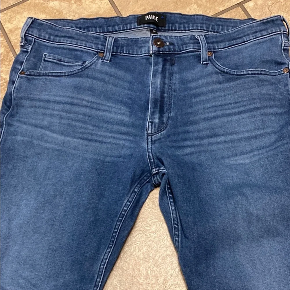 PAIGE Blue Slim Fit Size 36 Straight Leg Jeans Versatile Everyday Wear Denim